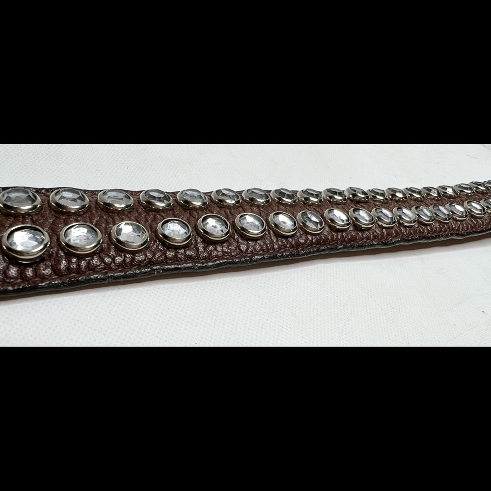 B-Low the Belt Rhinestone Leather Belt size 26 $175 - Picture 8 of 8